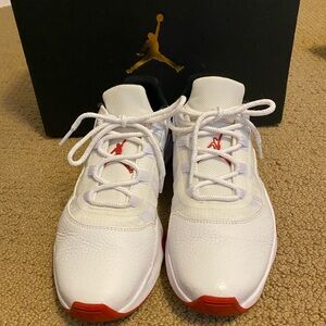 Air Jordan 11 CMFT low, size men’s size 7/boy’s 7, white/red EUC